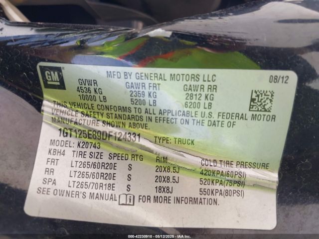 2013 GMC SIERRA 2500HD 1GT125E89DF124331 Photo 8