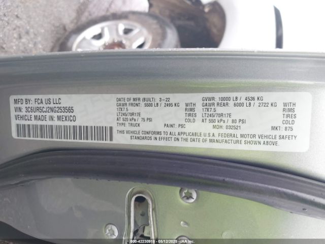 2022 RAM 2500 3C6UR5CJ2NG253565 Photo 8