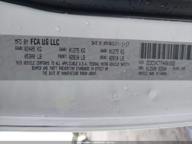 2C3CDXCT7HH561632 Dodge Charger R/t Rwd