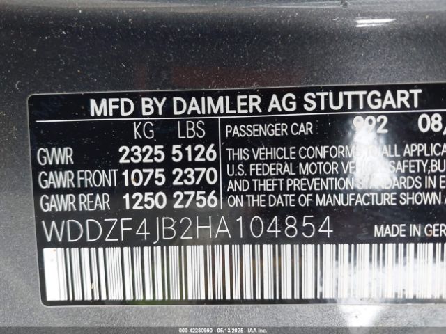 2017 MERCEDES-BENZ E 300 WDDZF4JB2HA104854 Photo 8