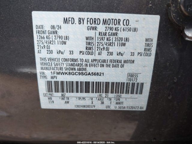 2025 FORD EXPLORER 1FMWK8GC9SGA56821 Photo 8