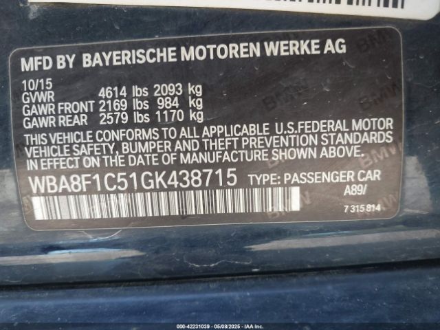 WBA8F1C51GK438715 BMW 328d Xdrive