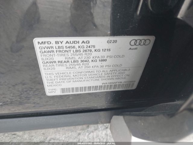 2020 AUDI Q5 WA1BNAFY8L2072659 Photo 8