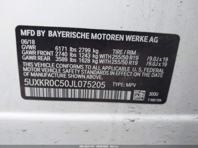 5UXKR0C50JL075205 BMW X5 Xdrive35i