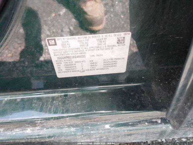 3GCUKREC0EG466033 Chevrolet Silverado 1500 2lt