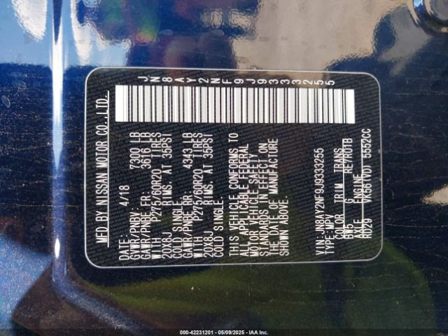 2018 NISSAN ARMADA JN8AY2NF9J9333255 Photo 8