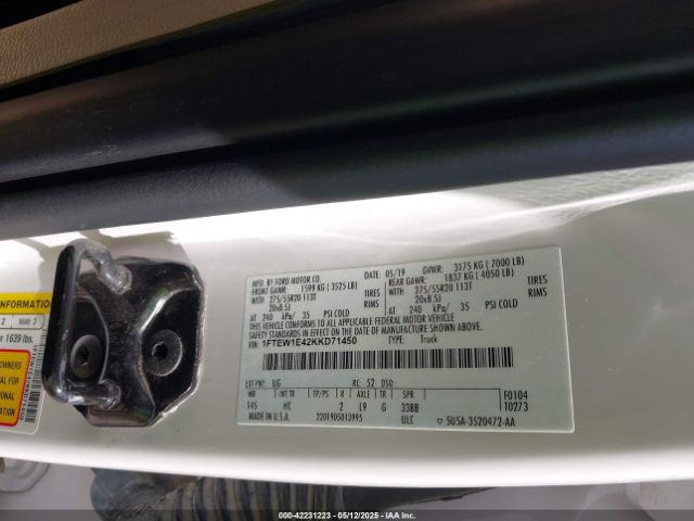 2019 FORD F-150 1FTEW1E42KKD71450 Photo 8