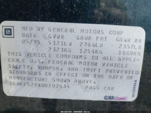1995 CADILLAC DEVILLE 1G6KF52YXSU302434 Photo 8