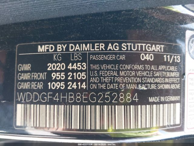 WDDGF4HB8EG252884 Mercedes-Benz C-class C 250 Sport/luxury