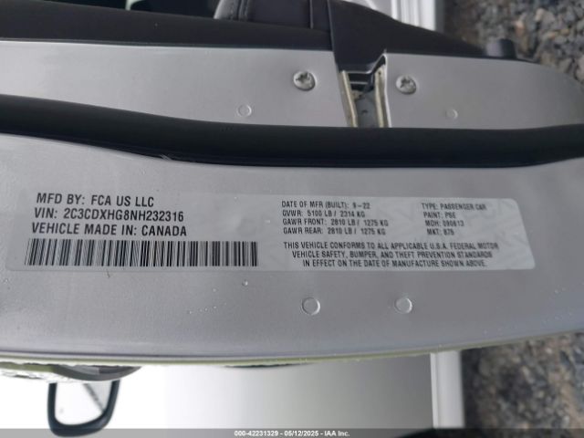 2022 DODGE CHARGER 2C3CDXHG8NH232316 Photo 8