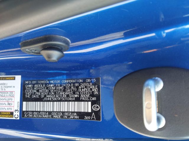 JTHHE5BC9F5010464 Lexus RC 350
