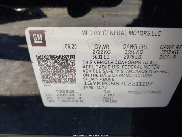 2020 CADILLAC XT6 1GYKPCRS7LZ211197 Photo 8