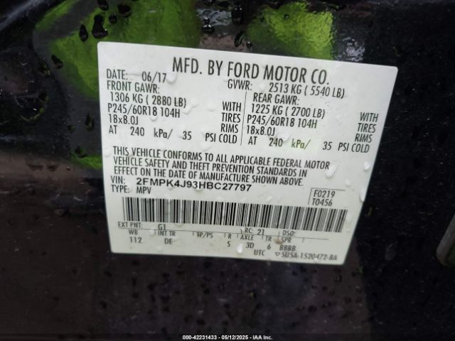 2017 FORD EDGE 2FMPK4J93HBC27797 Photo 8