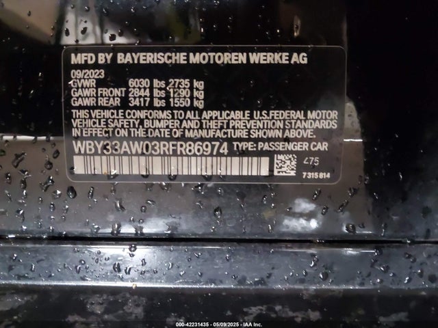 WBY33AW03RFR86974 BMW 2024
