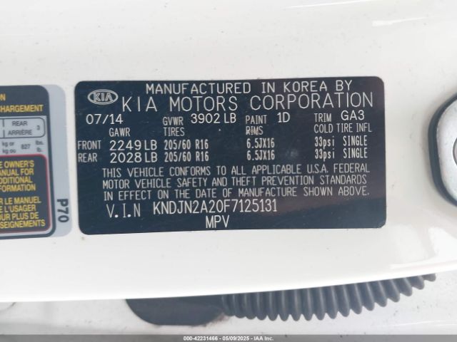 KNDJN2A20F7125131 KIA Soul
