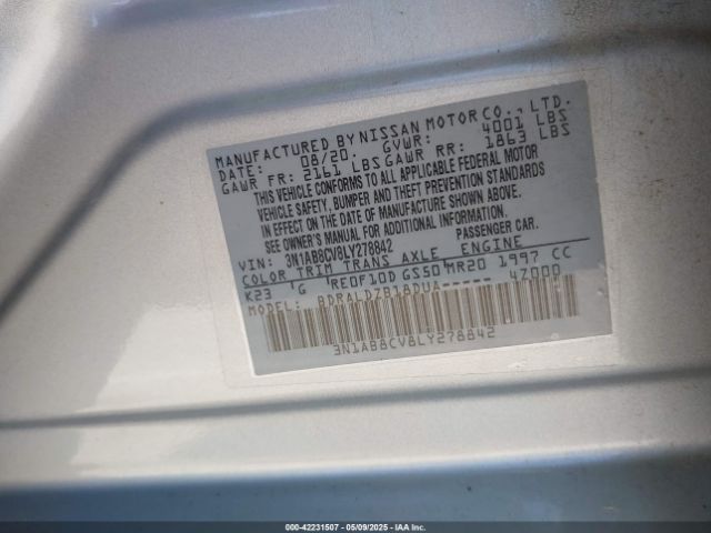 2020 NISSAN SENTRA 3N1AB8CV8LY278842 Photo 8