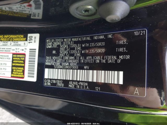 2022 TOYOTA SIENNA 5TDDRKEC8NS079069 Photo 8