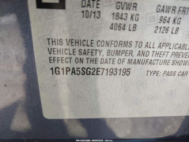1G1PA5SG2E7193195 Chevrolet lwe