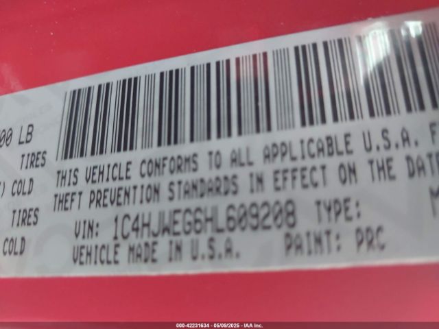 1C4HJWEG6HL609208 Jeep 2017