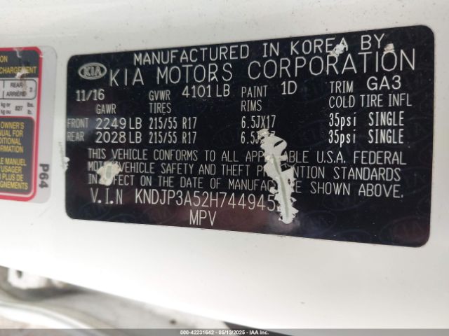 KNDJP3A52H7449453 KIA SOUL +