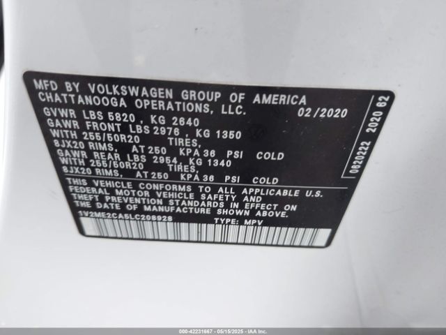 2020 VOLKSWAGEN ATLAS CROSS SPORT 1V2ME2CA5LC208928 Photo 8