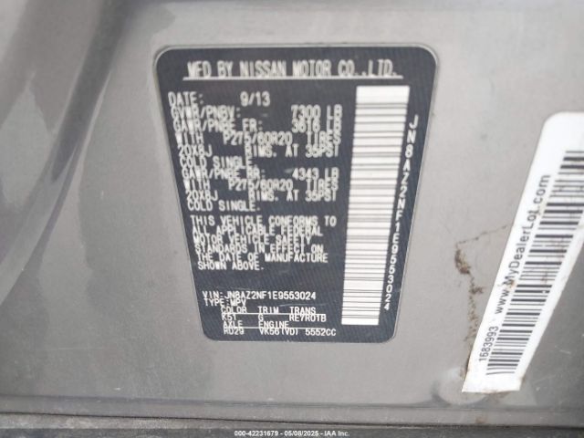 JN8AZ2NF1E9553024 Infiniti QX80
