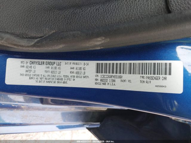 1C3CCCBG8FN551860 Chrysler 200