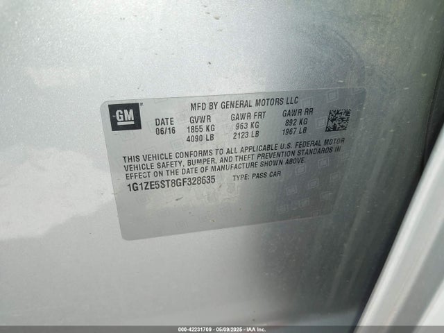 1G1ZE5ST8GF328635 Chevrolet lfv - di: direct injection, vvt, gen1 gmna