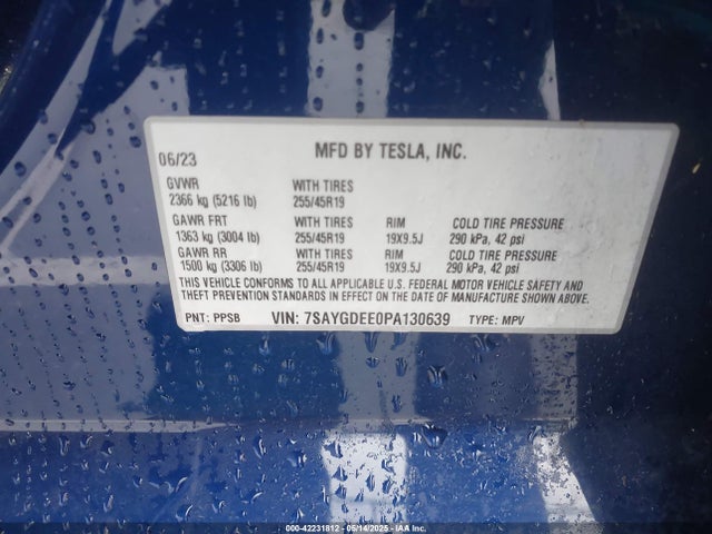 2023 TESLA MODEL Y 7SAYGDEE0PA130639 Photo 8