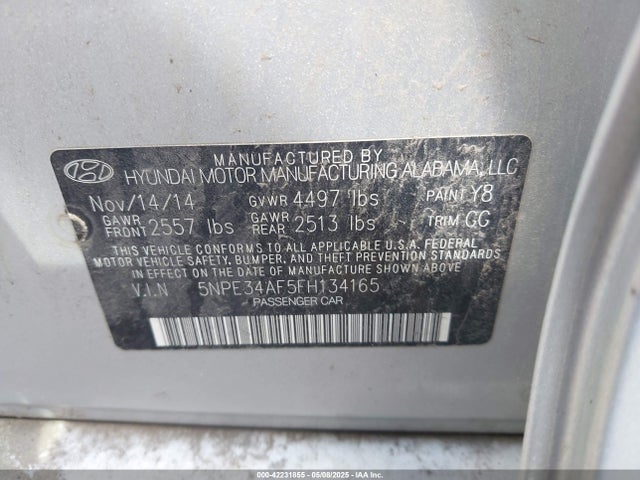 5NPE34AF5FH134165 Hyundai Sonata Sport