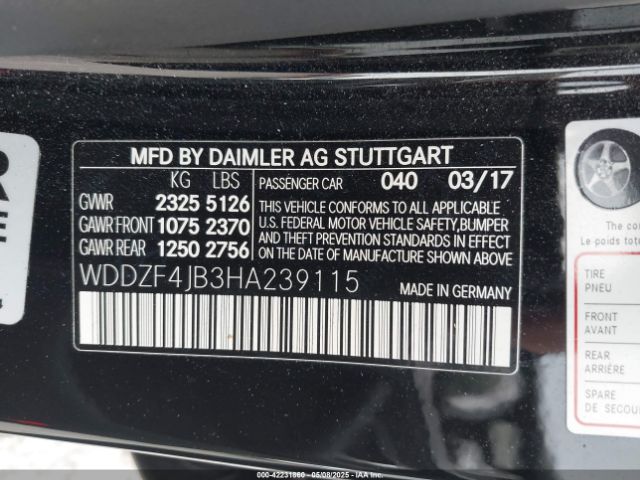 WDDZF4JB3HA239115 Mercedes-Benz E 300