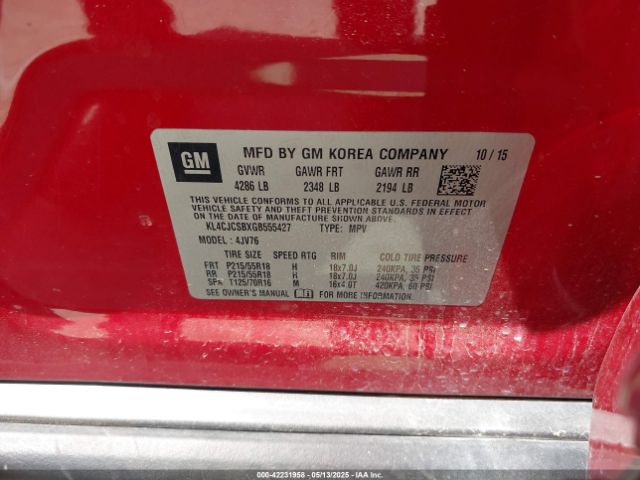 KL4CJCSBXGB555427 Buick Encore Leather