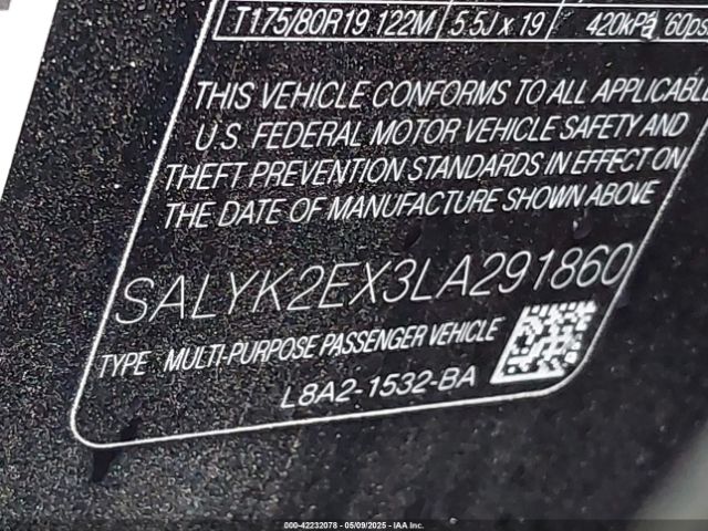 2020 LAND ROVER RANGE ROVER VELAR SALYK2EX3LA291860 Photo 8