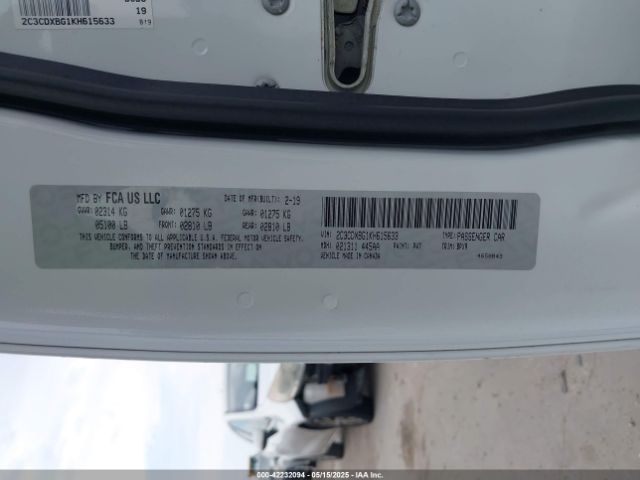2019 DODGE CHARGER 2C3CDXBG1KH615633 Photo 8