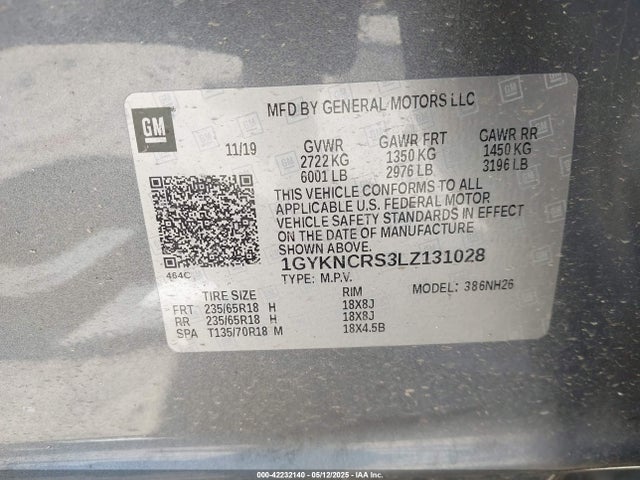 2020 CADILLAC XT5 1GYKNCRS3LZ131028 Photo 8