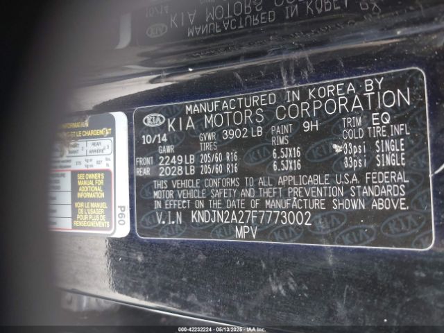 KNDJN2A27F7773002 KIA Soul