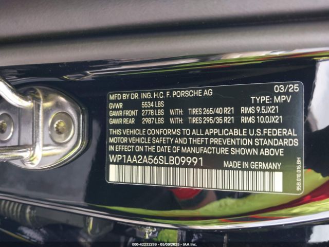 2025 PORSCHE MACAN WP1AA2A56SLB09991 Photo 8