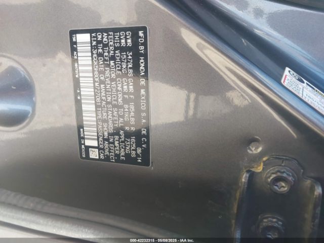 3HGGK5H80FM727081 Honda Fit Ex/ex-l