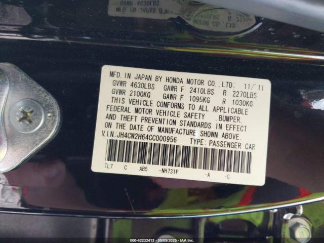 2012 ACURA TSX JH4CW2H64CC000956 Photo 8