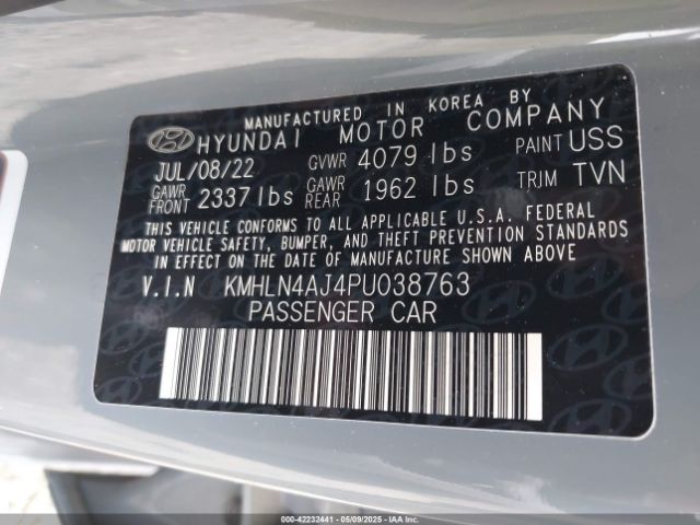 KMHLN4AJ4PU038763 Hyundai Elantra Hybrid Limited