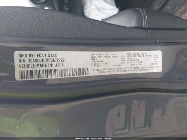 2023 DODGE DURANGO 1C4SDJFT2PC672722 Photo 8