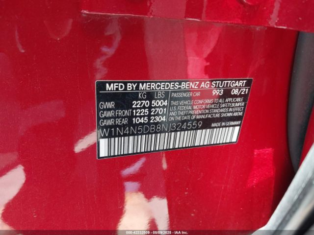 W1N4N5DB8NJ324559 Mercedes-Benz m139q
