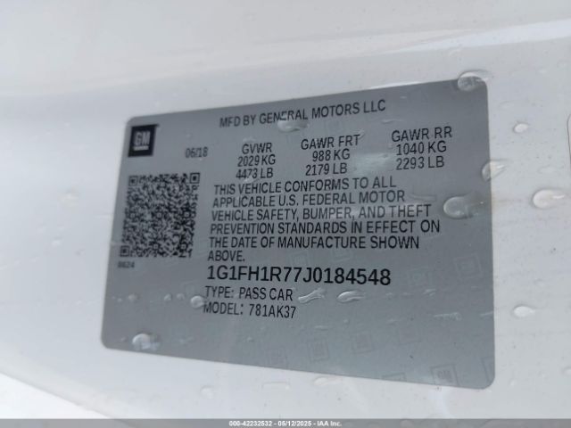 1G1FH1R77J0184548 Chevrolet CAMARO 2SS