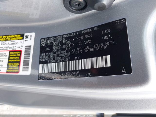 5TDXRKEC8PS154367 Toyota Sienna Xse