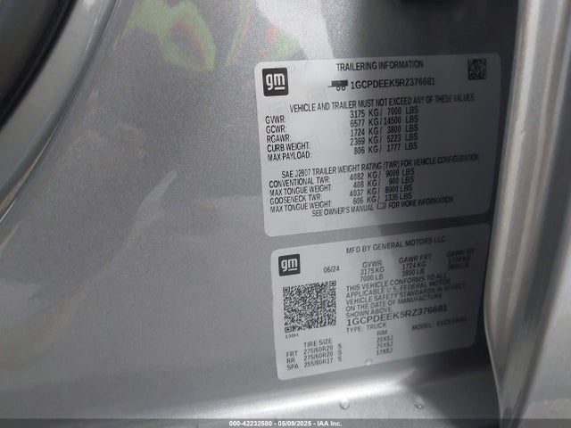 1GCPDEEK5RZ376681 Chevrolet Silverado 1500 4wd  Short Bed Rst