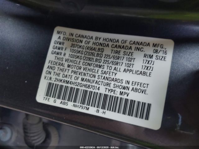 2HKRM4H52GH687014 Honda CR-V EX