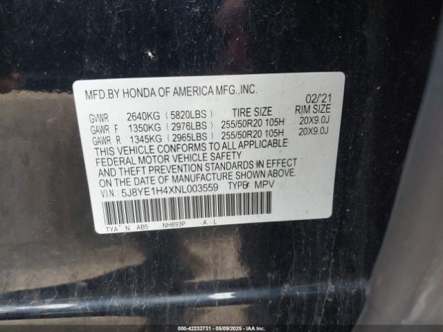 2022 ACURA MDX 5J8YE1H4XNL003559 Photo 8
