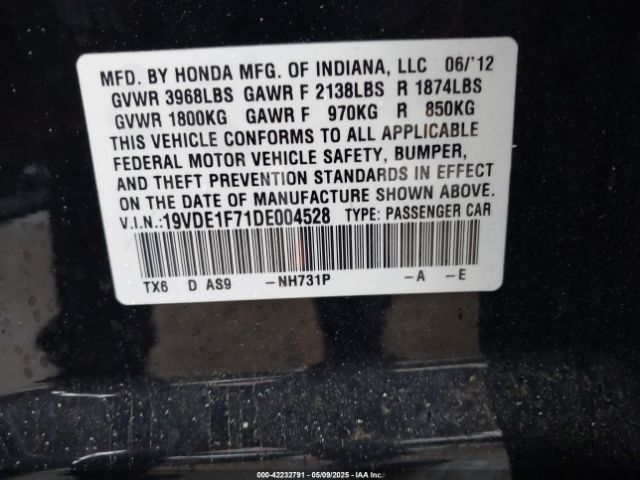 2013 ACURA ILX 19VDE1F71DE004528 Photo 8