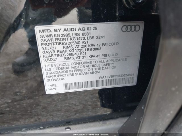 WA1LVBF73SD024894 Audi Q7 Premium Plus 55 Tfsi Quattro Tiptronic