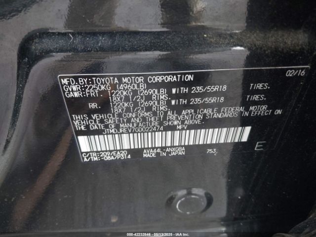 JTMDJREV7GD022474 Toyota Rav4 Hybrid Limited